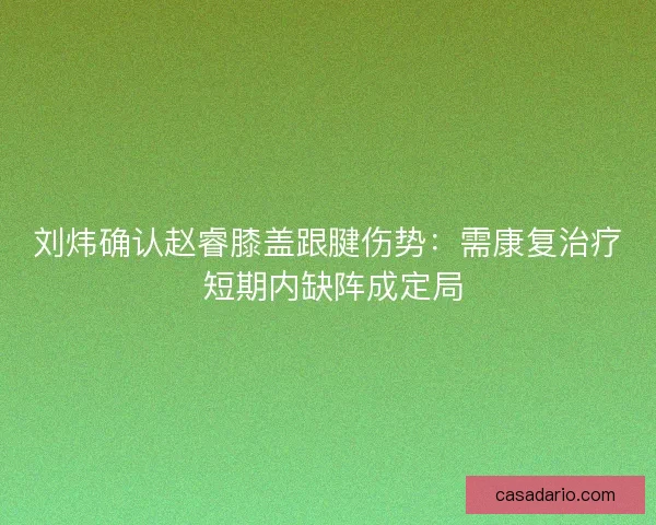 刘炜确认赵睿膝盖跟腱伤势：需康复治疗 短期内缺阵成定局